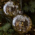 Large Glass Ball Ornaments (Set of 4) - Mercury