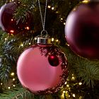 Medium Glass Ball Ornaments (Set of 9) - Red