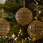 Woven &amp; Glass Ornaments (Set of 6)
