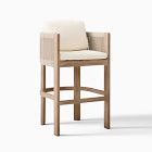 Open Box: Porto Outdoor Bar Stool - Crosshatch Weave Alabaster, Reef/Bone Cord
