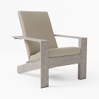 Portside Adirondack Chair Cushion, Sunbrella® Cast, Ash