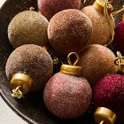 Small Flocked Ball Ornaments (Set of 25) - Warm Tones