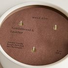 West Elm Homescent Triple Wick Candle - Sandalwood &amp; Leather