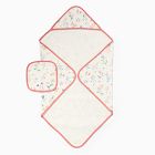 Little Gardener Nursery Bath Wrap &amp; Wash Cloth Set