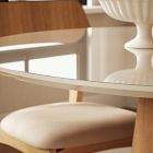 Valentine Lacquered Glass &amp; Wood Dining Table (47")