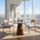 Valentine Lacquered Glass &amp; Wood Dining Table (47")