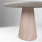 Valentine Lacquered Glass &amp; Wood Dining Table (47")