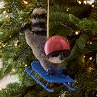 Bottlebrush Racoon Ornament