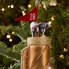 Glass Golf Clubs Ornament