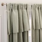 Open Box: European Flax Linen Valance Blackout Curtain (48" x 108") - Celadon Melange