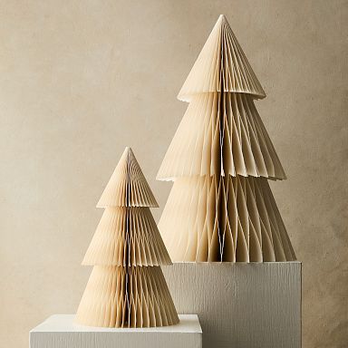 Neutral Decorative Paper Tabletop Trees