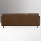 Back view of brown Willowden Sofa showing clean lines and legs