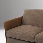 Close-up of seat and backrest of brown Willowden Sofa
