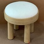 Open Box: Heulwen Accent Stool - Thames Cream, Light Smoked Oak