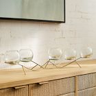 Brass &amp; Glass Globe Votive Centerpiece