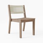Porto Outdoor Dining Side Chair Cushion, Crosshatch Weave Alabaster