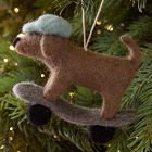 Felt Dachshund Doing Things Ornament