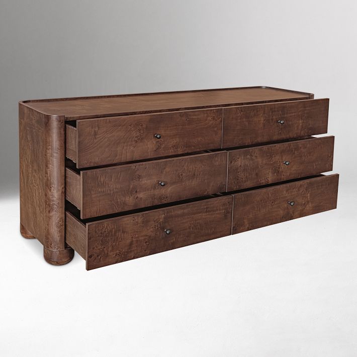 brown boots blue dress Mission Quarter Sawn Oak 6 Drawer Dresser