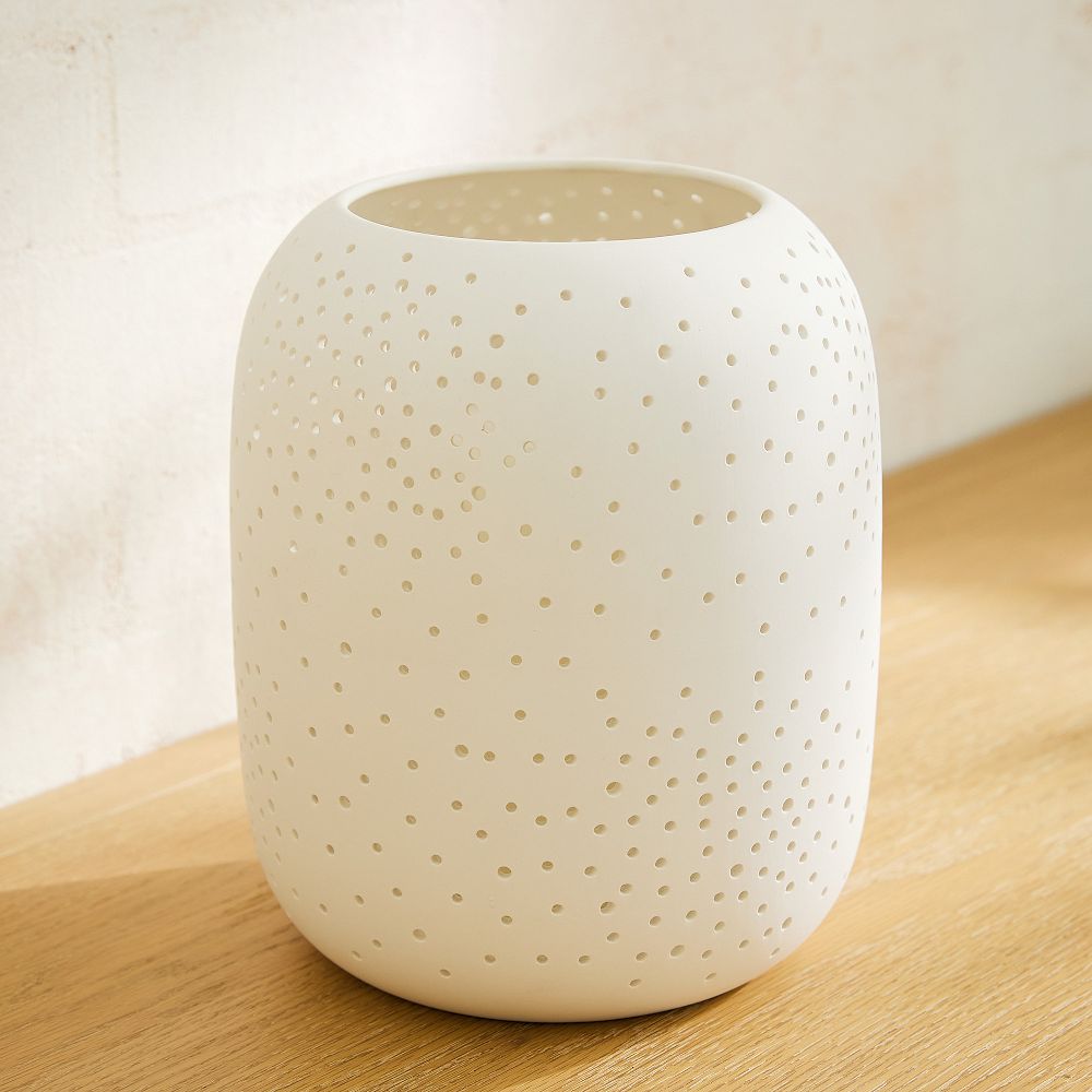 Constellation Pierced Ceramic Candleholders