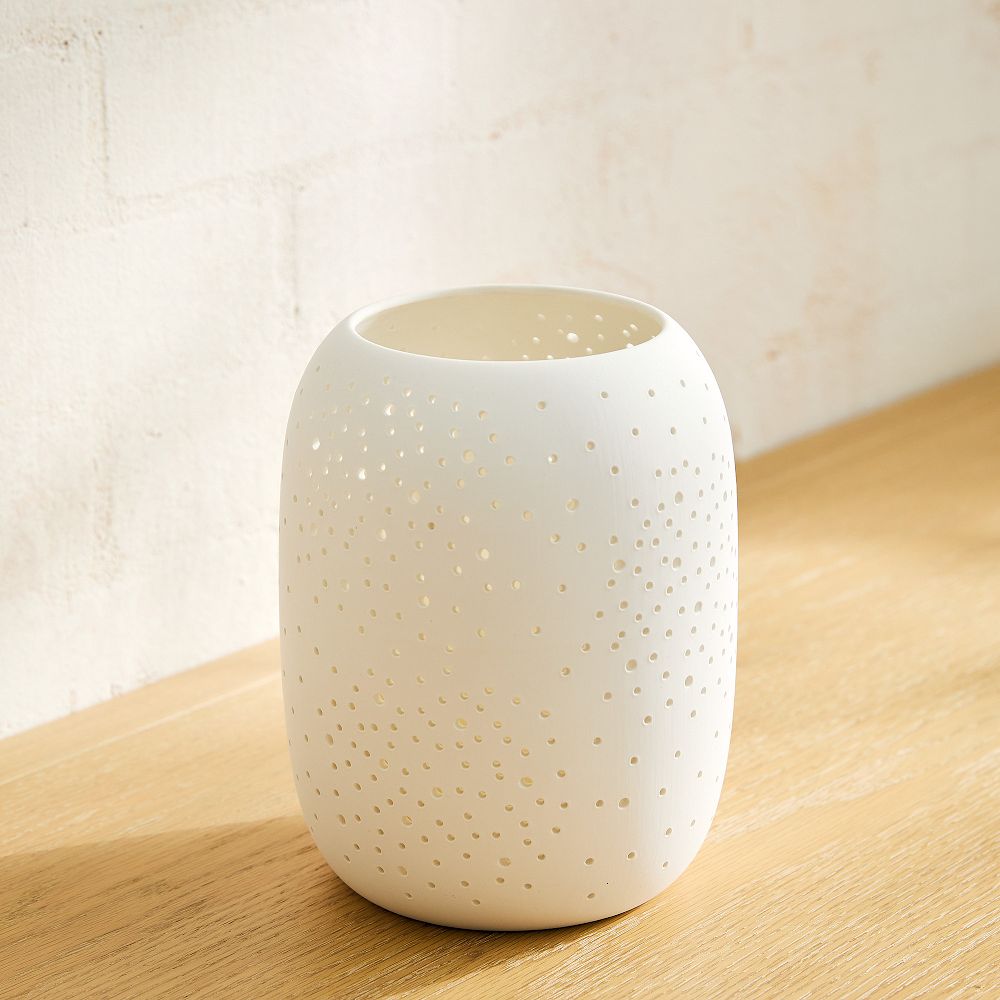 Constellation Pierced Ceramic Candleholders