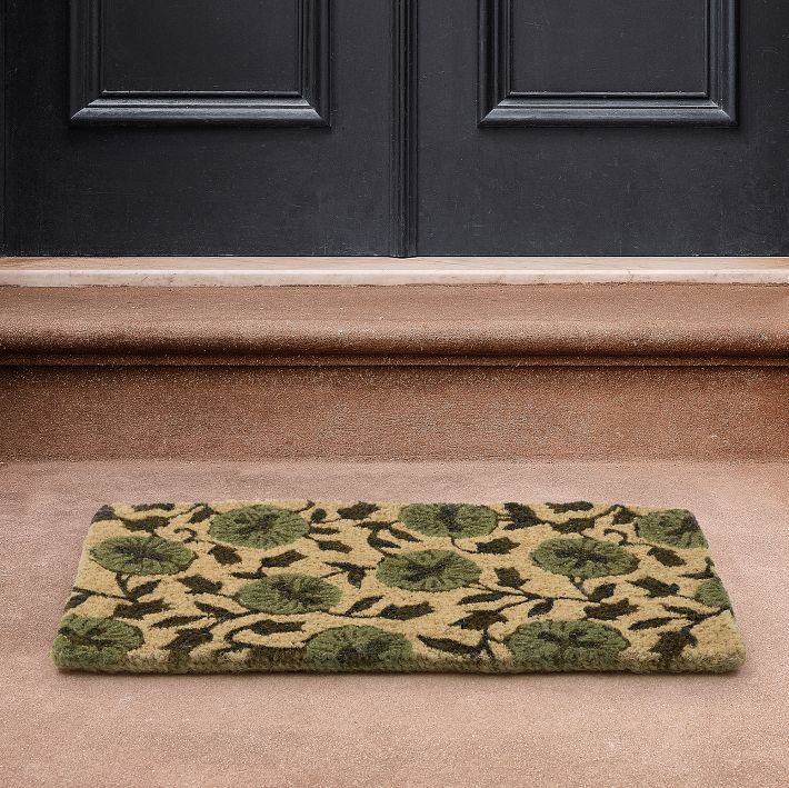 Laney Floral Doormat, Coir Hand Loomed | West Elm
