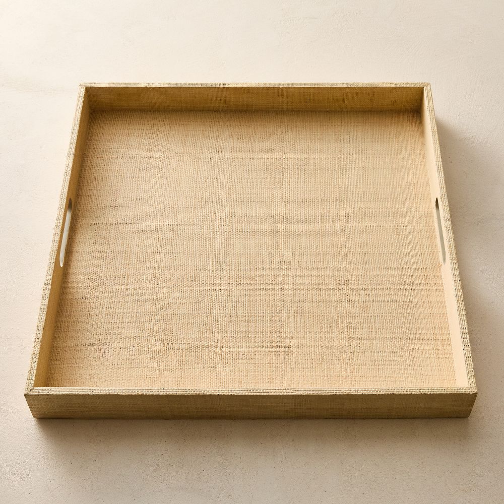 Woven Linen Tray - 20 Inch Square