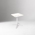 Simii Trellex Square X-Base Marble Table