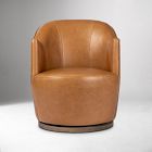 Citrino Petite Leather Swivel Chair