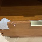 Open Box: Parker Breadboard Drawer Marble Nightstand (21") - Cool Walnut