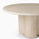 Menorca Faux Travertine Outdoor Round Dining Table (60")