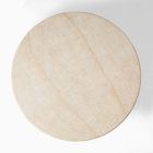 Menorca Faux Travertine Outdoor Round Dining Table (60")