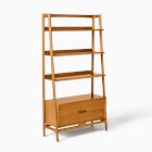 Open Box: Mid-Century Bookshelf with Drawer (38") - Acorn