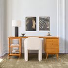 Mid-Century Modular Desk w/ File Cabinet &amp; Shelves (70")