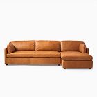 Marin Leather 2-Piece Chaise Sectional (114")