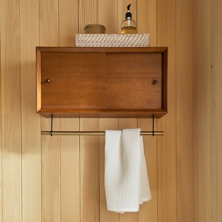 Mid Century Bathroom Storage Cabinet - Retro Elegance | West Elm