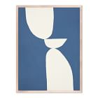 Meditation Blue Framed Wall Art by Erica Hauser