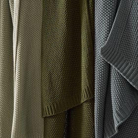 Cotton Knit Throw Blanket – Soft & Lightweight | West Elm