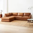 Haven Leather 2-Piece Bumper Chaise Sectional (108")