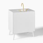 Mid-Century Single Bathroom Vanity (31.5") - White