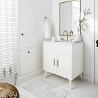 Mid-Century Single Bathroom Vanity (31.5") - White