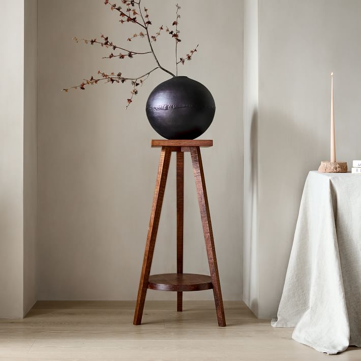 Natural Rustic Wood Plant Stands | West Elm