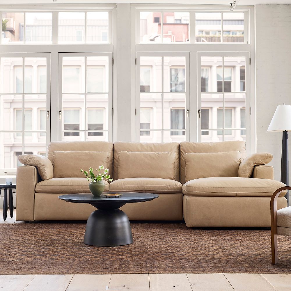 Build Your Own - Harmony Modular Leather Reclining Sectional by West Elm