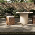 Leontine Outdoor Teak Stool (17")