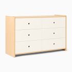Open Box: Kids Ziggy 6-Drawer Dresser (55") - Natural/White