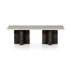 Aluminum Cross Base Rectangle Coffee Table (55")