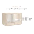 Bento 3-in-1 Convertible Storage Crib with Toddler Bed Conversion Kit