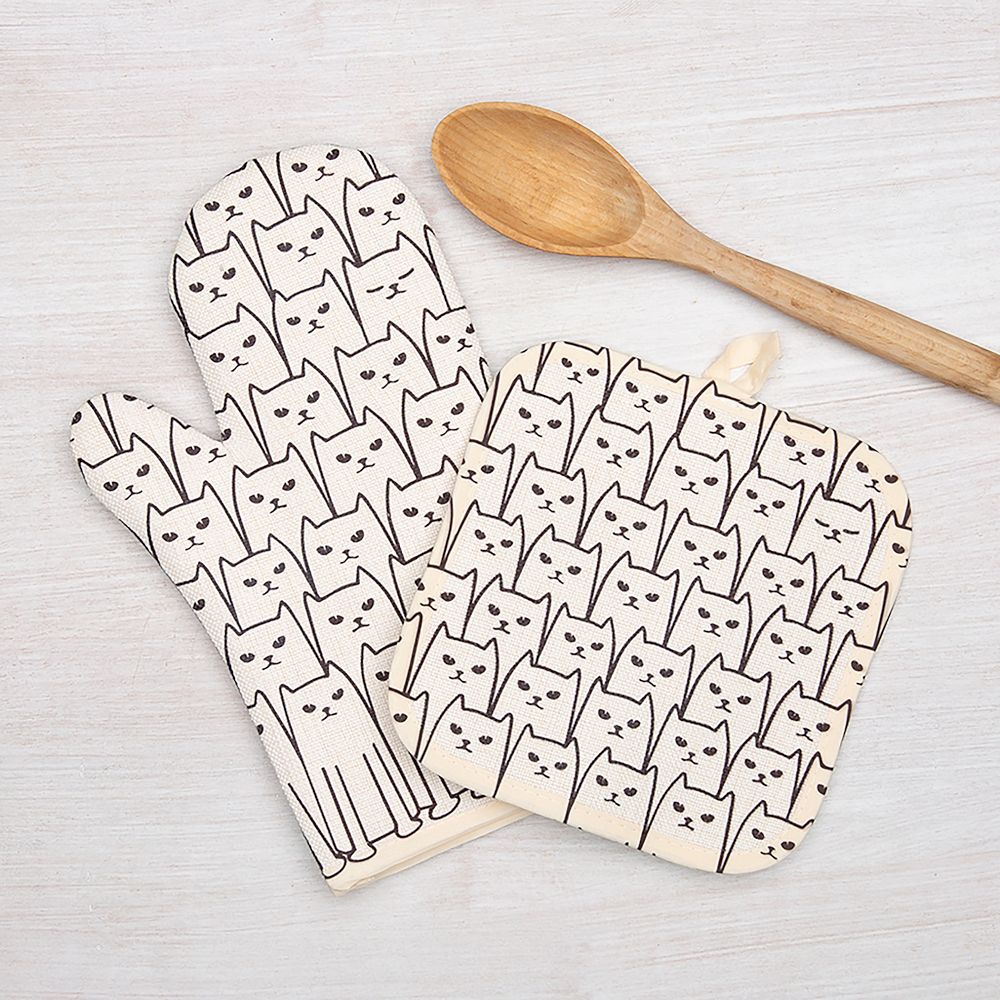 Counter Couture Cat Oven Mitt & Pot Holder