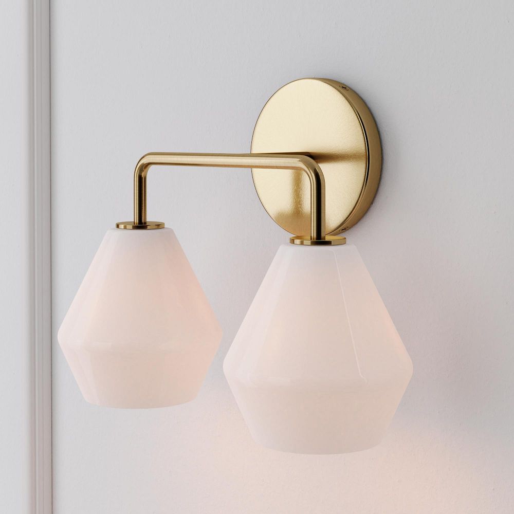 Sculptural 2-Light Geo Sconce (6") by West Elm