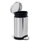 simplehuman 6L Semi-Round Step Trash Can