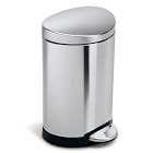 simplehuman 6L Semi-Round Step Trash Can